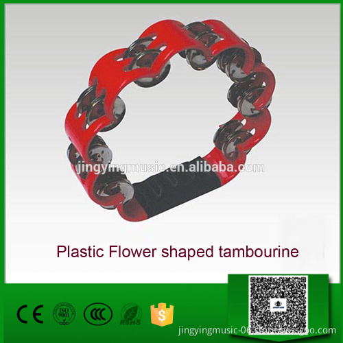 Wholesale Cheap Plastic Flower shaped tambourine